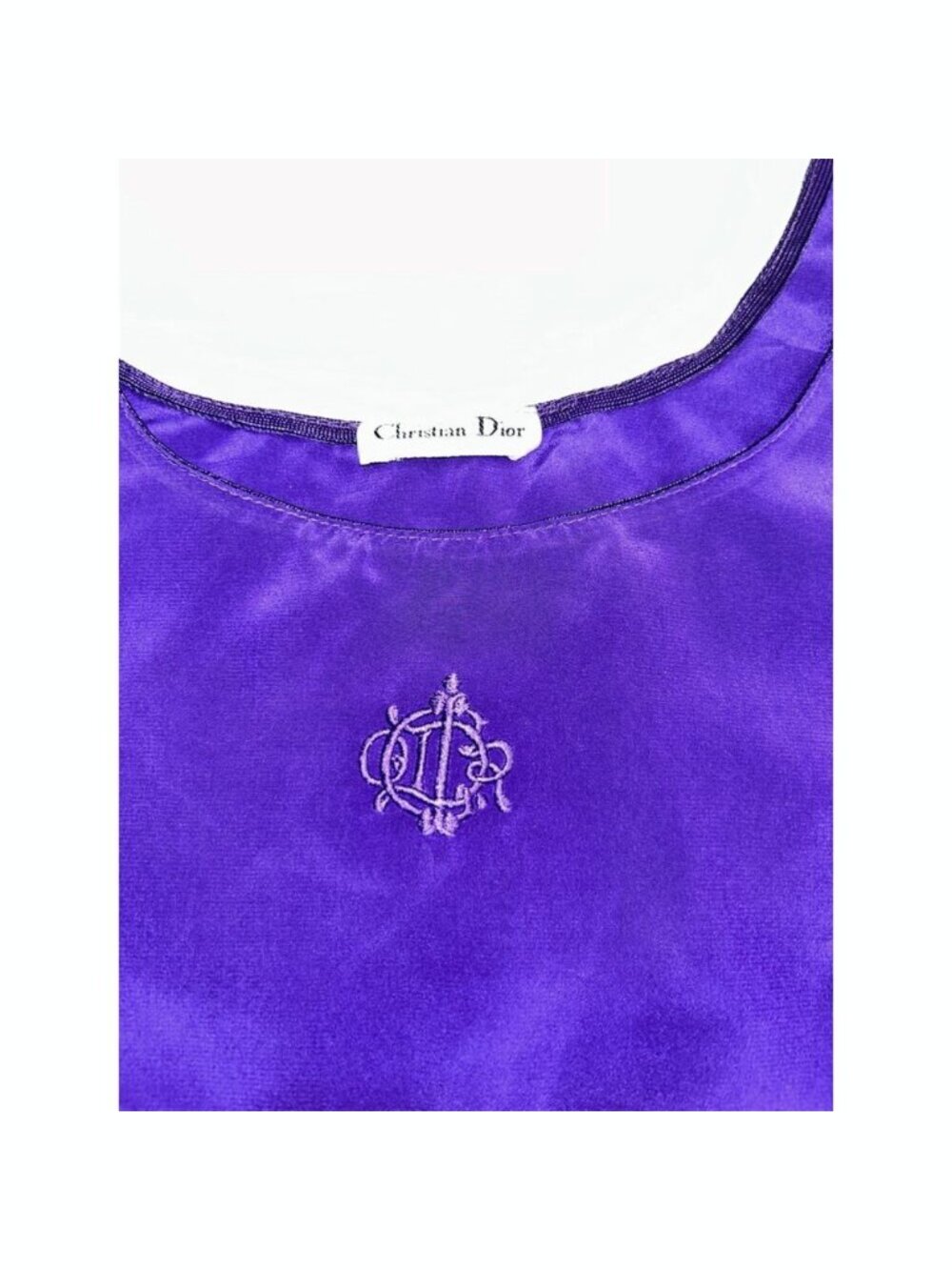 Vintage Christian Dior Purple Monogram Tank Top